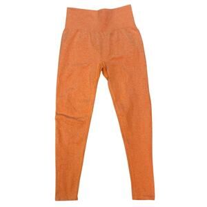 NVGTN Scrunch Seamless Leggings Womens Medium Orange High Rise Gym Yoga